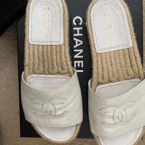 authentic chanel espadrilles mule